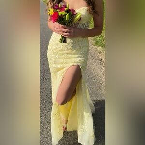 Sherri Hill Yellow Dress